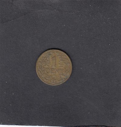 Beschrijving: 1 Cent WILHELMINA 